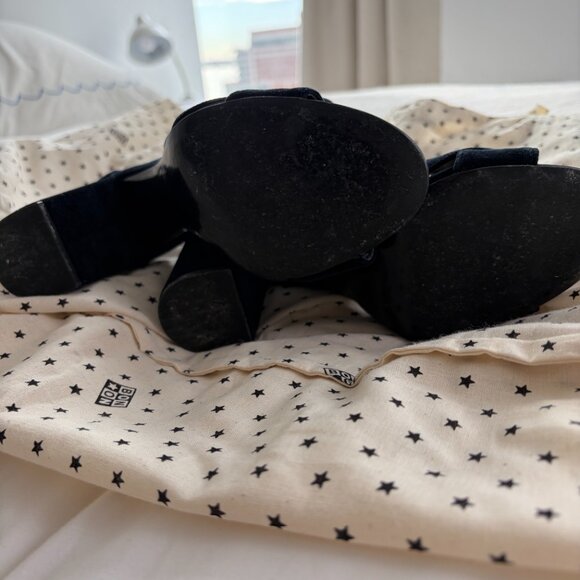 MAJE suede heels navy blue - Picture 4 of 4